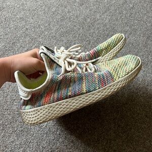 Adidas Pharrell Williams Tennis HU Primeknit Multicolor Sneakers Mens 6 Womens 8